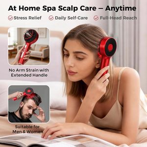 EMS Scalp <b>Massager</b> Electric Hair Oil Applicator with Nano Mist 3 Color LED Scalp Care Device 5 Massage Modes - Product Image 2