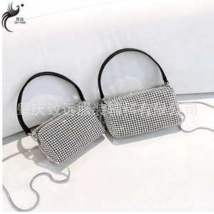 Zhiyuan Rhinestone Clutch <b>Bag</b> Horizontal Square Zipper <b>Sparkling</b> Evening Party <b>Bag</b> Summer 2024 - Product Image 5