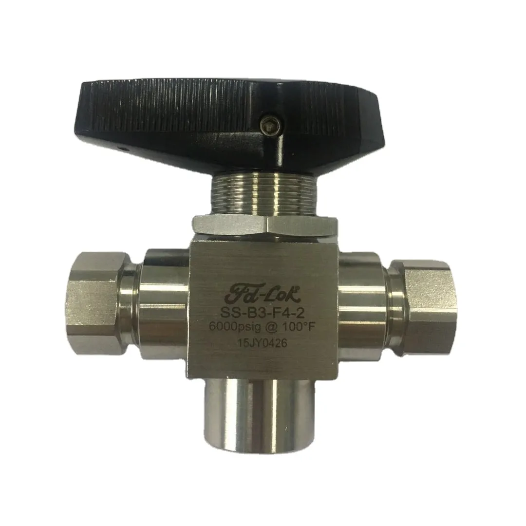 High Pressure 6000PSI Three/3 way Female Ball Valve