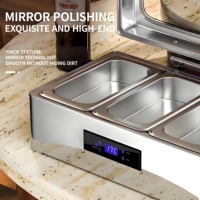 Cuisinière Buffet Électrique de Luxe Royal 100C en Acier Inoxydable 201 avec Écran Tactile Numérique, Économe en Énergie, Efficacité A++, Anti-Blocage pour Hôtels