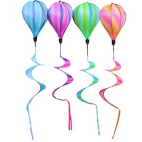 Vente en gros Nuage Montgolfière Vent Spinner en plastique et tissu Ornement de jardin décoratif pour l'extérieur et la maison