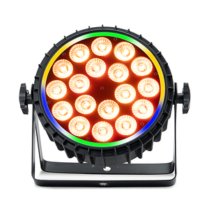 Nouveauté : Projecteur LED Slim 18*18W RGBWA UV 6-en-1 avec anneau LED pour DJ, soirées et spectacles cinématographiques - Product Image 1