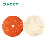 Disque abrasif en céramique Saber 6 pouces à motifs multi-trous orange pour ponçage et polissage de voitures et de meubles, livraison directe