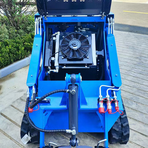 Minicargadora de dirección deslizante tipo oruga con motor de gasolina, color azul, radio de giro corto, compacta - Product Image 2