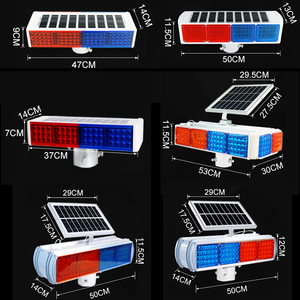 Đèn năng lượng mặt trời đỏ xanh nhấp nháy Đèn <span class=keywords><strong>LED</strong></span> năng lượng mặt trời nhấp nháy Đèn cảnh báo nhấp nháy - Product Image 2