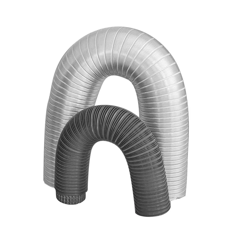 Tubo de ar flexível de alumínio semi-rígido, peça para ar condicionado, dução flexível de alumínio de 8 polegadas