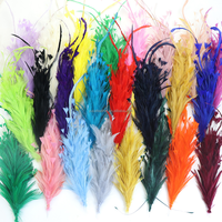 Plumes de poulet de qualité supérieure en gros, bon marché, pour coiffure, motif teinté, 12 pouces, 30 cm, pour la danse de mascarade et l'artisanat