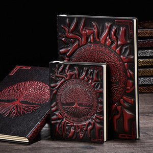 Cubierta grabada de diseño especial, cuaderno <span class=keywords><strong>con</strong></span> Logo 3D en relieve y letras prensadas, diario A5 de cuero suave y duro <span class=keywords><strong>con</strong></span> relieve - Product Image 3