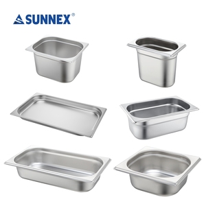 Sunnex Calentador de alimentos Chafer Hotel Supply Restaurante Acero inoxidable 201 Económico GN Pan Contenedor de comida Pan Gastronom Pan - Product Image 2