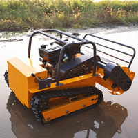 Tondeuse à fléaux télécommandée de qualité industrielle, largeur de coupe 120 cm, essence/diesel, pour ferme, verger, terrain accidenté