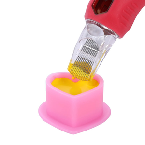 Stable Base Disposable Silicone Heart Shape Tattoo Ink Cup Permanent <b>Makeup</b> Pigment <b>Holder</b> Container Accessories - Product Image 4