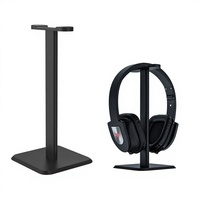 Support de casque en alliage d'aluminium avec logo sérigraphié, support de casque et support d'écouteurs pour écran d'ordinateur, étagère, Chine