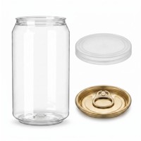 Boîtes en PET transparentes avec couvercle facile à ouvrir pour l'emballage de boissons, de sodas, de lait, de jus, de thé