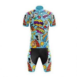 Conjunto de Jersey de Ciclismo Personalizado al por Mayor para Hombre, Diseño de Arte Pop Cómico, Secado Rápido, Transpirable, Ropa de Ciclismo de Carretera, Kit de Ciclismo con Estampado por Sublimación - Product Image 2