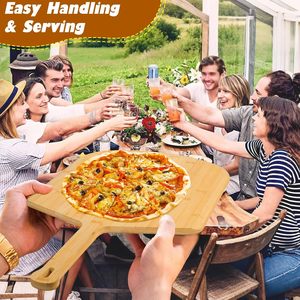 Pelle <span class=keywords><strong>à</strong></span> <span class=keywords><strong>pizza</strong></span> en bambou de 16 pouces, durable, compatible lave-vaisselle, spatule pour <span class=keywords><strong>pizza</strong></span>, accessoire de four, pour la cuisson, le transfert et le service - Product Image 6
