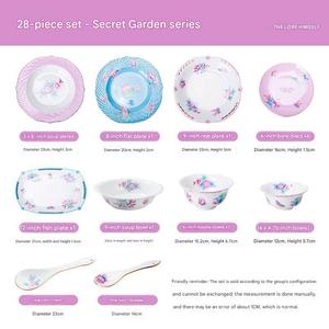 Service de vaisselle <span class=keywords><strong>vintage</strong></span> en porcelaine fine avec bord doré, 28 pièces, décor floral, <span class=keywords><strong>assiettes</strong></span> à dîner, <span class=keywords><strong>assiettes</strong></span> à salade, <span class=keywords><strong>assiettes</strong></span> à soupe et bols pour restaurant et mariage - Product Image 6