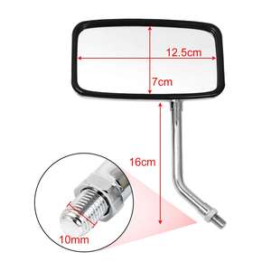 Rétroviseurs latéraux universels chromés pour moto, boulons de 10 mm, pour Harley Kawasaki Suzuki Aprilia Street Bike Cruiser - Product Image 6