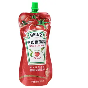 automatic 4 nozzle tomato ketchup spout pouch with cap filling capping packing machine plastic doypack pouch filling machine