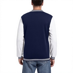 เสื้อแจ็คเก็ตบอมเบอร์แบบ Letterman สไตล์วาร์ซิตี้สุดหรู สำหรับทีมกีฬา  ปรับแต่งได้  คอตั้ง  โลโก้ด้านหน้า  เหมาะสำหรับฤดูหนาว - Product Image 2