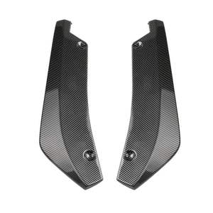 Juego de molduras universales para esquinas de parachoques trasero, ABS, patrón de carbono negro, para kits de carrocería de automóviles - Product Image 2