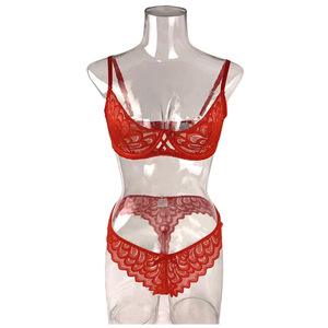 Lingerie sexy à la mode, soutien-gorge brodé de fleurs, lingerie en dentelle confortable et respirante pour femmes - Product Image 6