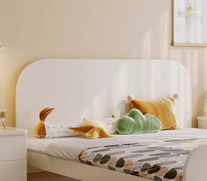 간단한 애쉬 우드 어린이 화이트 왁스 우드 소년과 소녀 작은 침대 간단한 작은 아파트 가정용 싱글 침대 - Product Image 5