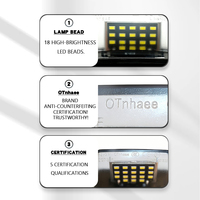 Otnhaee Nouvelle version améliorée 18smd Led Lampes de plaque d'immatriculation 12v Canbus pour Citroen C3 Berlingo pour Peugeot 206 207 306 307