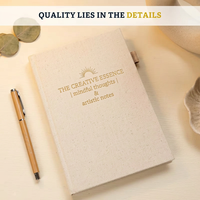 Journal de Santé Mentale Personnalisé à Couverture Rigide en Lin, pour l'Anxiété et Suivi Guidé, Pages Classiques Conçues, Carnet Premium de Haute Qualité