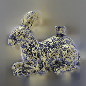 Bougeoir en aluminium en forme de lapin fini antique Look le plus tendance pour la maison Hôtel Table Top Lighting Use Candle Stand - Product Image 1