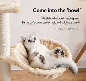 قطة كبيرة حديثة متكاملة إطار تسلق الخشب مع منصة القفز من السيزال كرتون التعبئة لوازم القطط بالجملة - Product Image 2