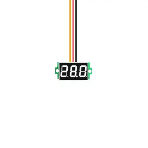 Voltmeter multifungsi DC100 0.36 ", tampilan Digital LED 30V 100V 200V tanpa cangkang Voltmeter