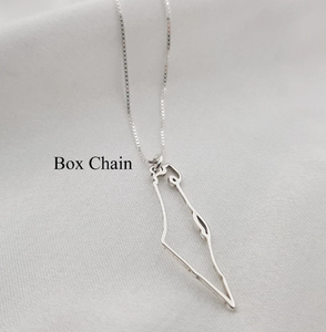 สร้อยคอโครงร่างแผนที่อิสราเอลอิสราเอลพร้อมสร้อยคออิสราเอล - Product Image 6