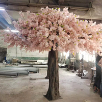 Gros cerisier artificiel personnalisé en soie 1.5M-6M faux cerisier blanc rose pour la décoration de mariage hôtel restaurant