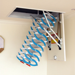 GQK Carbon Steel Farmhouse Design Industrial <b>Folding</b> Combination <b>Ladder</b> with Onsite Installation for Outdoor Gym Household Use - Product Image 6