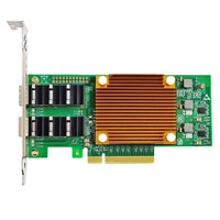 Adaptador de red PCIe de doble puerto 25GbE SFP28: con el controlador Intel Ethernet en la parte superior de la pantalla.