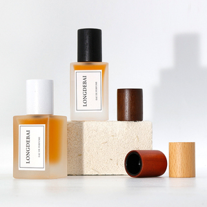 Botella de perfume rectangular vacía de alta calidad, 30ml 50ml 100ml, botella de vidrio transparente esmerilado para perfume. - Product Image 4
