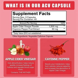 Cápsulas <span class=keywords><strong>de</strong></span> <span class=keywords><strong>Vinagre</strong></span> <span class=keywords><strong>de</strong></span> <span class=keywords><strong>Sidra</strong></span> para Adultos al por Mayor, Vitaminas, Apoyo Digestivo, Colores Personalizados y Sabor a Manzana, Marca Privada - Product Image 5