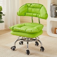 Chaise de salle à manger convertible et réglable en métal, rembourrée en éponge, de style moderne et contemporain, pour la maison, le bureau, l'hôtel, le bar et le salon