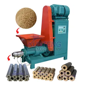 Agricultural waste screw press briquette powder extruder machine for coffee grounds rice husk biomass