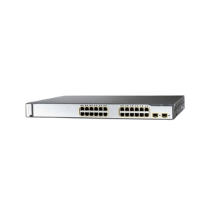 Commutateur PoE WS-C3750-24PS-S avec 24 ports, prise en charge LAN et boîtier métallique gris - Product Image 1