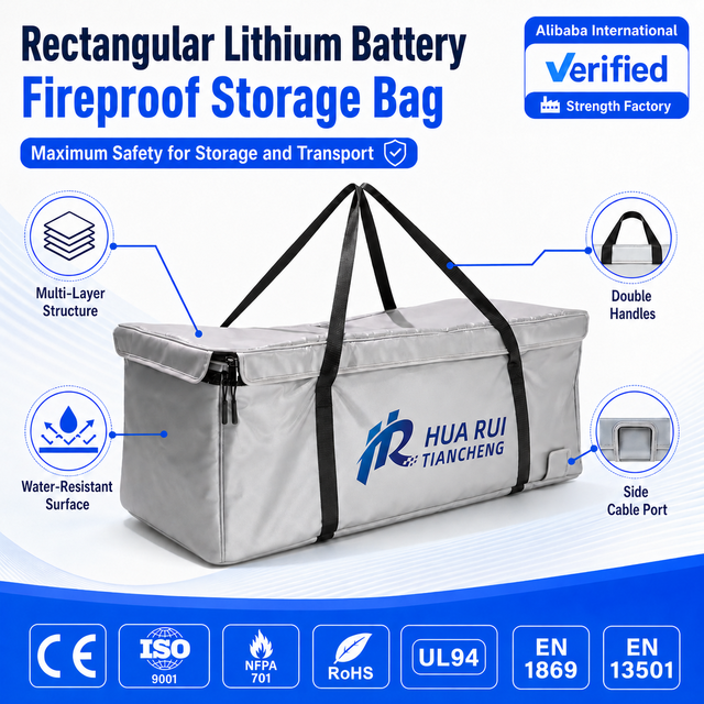 Large Capacity Lithium Battery Safe Storage Bag for E-bike Scooter Battery Fire Protection