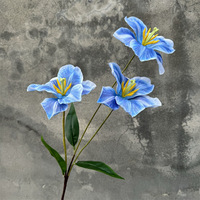Nouvelles Tulipes Artificielles en Soie à 3 Têtes Style Moderne pour Décoration de Fond de Salle de Mariage, Centres de Table, Allée et Décoration Photo