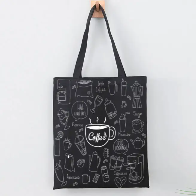 Shopping mall supermarket giveaway low MOQ cheap promotion korean plain canvas tote bag 100% cotton bag