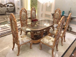 Table <span class=keywords><strong>de</strong></span> meuble classique ensemble <span class=keywords><strong>de</strong></span> table à manger en marbre antique <span class=keywords><strong>8</strong></span> places table et <span class=keywords><strong>chaise</strong></span> <span class=keywords><strong>de</strong></span> salle à manger françaises <span class=keywords><strong>de</strong></span> luxe sculptées à la main - Product Image 6