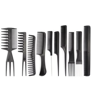 Ensemble de peignes de barbier, 10 pièces, kit de peignes de coiffure professionnels pour salon, ensemble de peignes de barbier multifonction pour hommes et femmes - Product Image 2