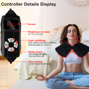 Cuscinetto per terapia con luce rossa anti infiammazione indossabile per spalle e collo a mani libere per terapia con luce rossa cintura/pad/involucro - Product Image 5