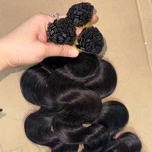 Extensiones de Cabello Humano Remy Virgen Natural con Punta K, Ondulado y Liso, Cutícula Alineada, Venta al por Mayor - Product Image 2