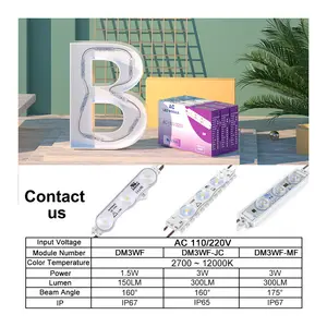 Vente en gros AC 110V 220V 2835 module led lumière signe 3 led smd injection modules led pour la publicité légère et le rétroéclairage