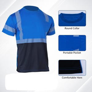 Custom Hi Vis Short Sleeve Workwear Uniform High Quality Quick Dry Safety <strong>Shirts</strong> Work <strong>Engineer</strong> Reflective Polo <strong>T</strong> <strong>Shirt</strong> for Men - Product Image 2