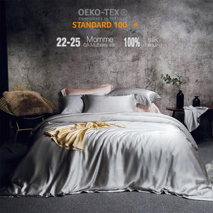 All'ingrosso caldo personalizzato 19 momme/22mm/25mm di lusso lenzuola di seta Set 100% seta senza soluzione di continuità - Product Image 2